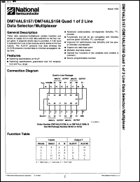 Click here to download DM74ALS157M Datasheet