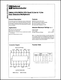 Click here to download DM74L157AN/A+ Datasheet