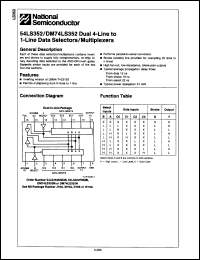 Click here to download DM54LS352W/883 Datasheet