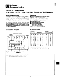 Click here to download DM74S253N/A+ Datasheet