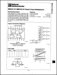 Click here to download MM54C157W-MIL Datasheet