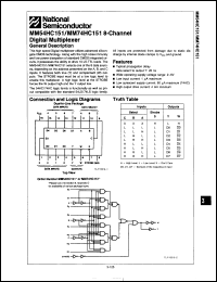 Click here to download MM54HC151J/883C Datasheet