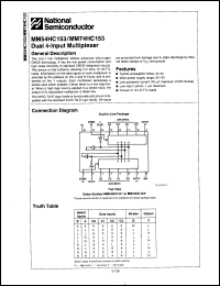Click here to download MM54HC153W Datasheet