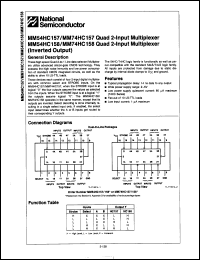 Click here to download MM74HC157N Datasheet