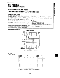 Click here to download MM54HC253J/883 Datasheet