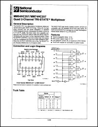 Click here to download MM54HC257J Datasheet