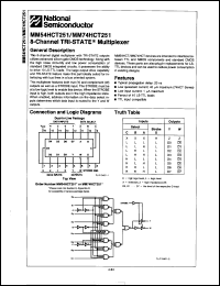 Click here to download MM74HCT251M Datasheet
