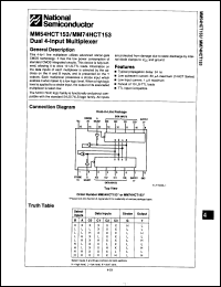 Click here to download MM74HCT153N Datasheet