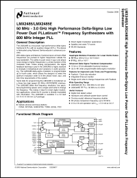 Click here to download LMX2485ESQX Datasheet