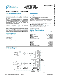 Click here to download ADC12D1800CIUT Datasheet