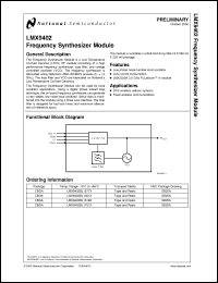 Click here to download LMX9402BL1701X Datasheet