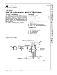 Click here to download LMH7322SQ Datasheet