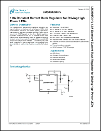 Click here to download LM3404HVMAX Datasheet