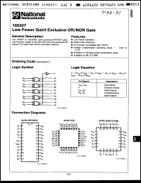 Click here to download 100307DCQR Datasheet