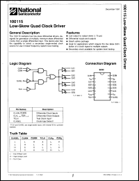 Click here to download 100115DCQR Datasheet