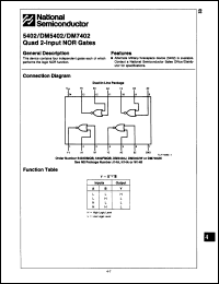 Click here to download DM7402N/A+ Datasheet