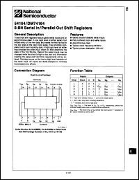 Click here to download DM54164W/883B Datasheet