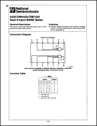 Click here to download DM7420J/A+ Datasheet