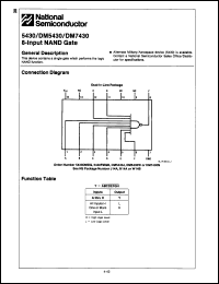 Click here to download DM7430J/A+ Datasheet