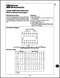 Click here to download DM5442W/883 Datasheet