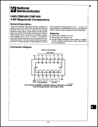 Click here to download DM7485J Datasheet