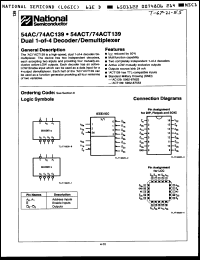 Click here to download 54AC139DMQB Datasheet