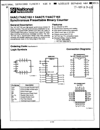 Click here to download 54AC163DMQB Datasheet