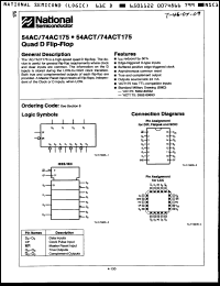 Click here to download 74ACT175PCQR Datasheet