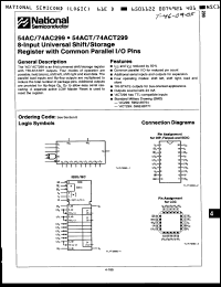 Click here to download 54ACT299LM Datasheet