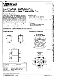 Click here to download 54ACT112FMQB Datasheet