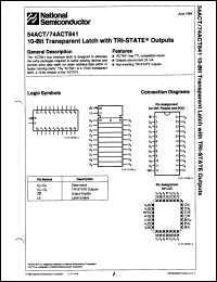 Click here to download 54ACT841LM Datasheet