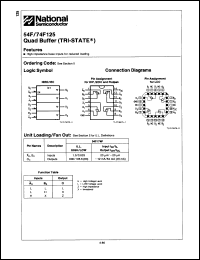 Click here to download 54F125LMQB Datasheet