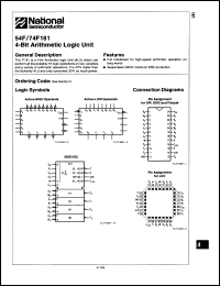 Click here to download 74F181PCQR Datasheet