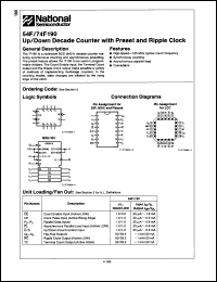 Click here to download 74F190PCQR Datasheet
