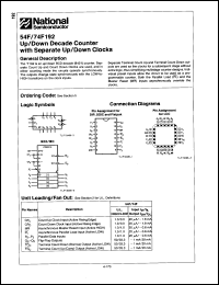 Click here to download 54F192LMQB Datasheet