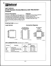 Click here to download 54F219DM Datasheet