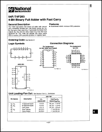Click here to download 74F283DC Datasheet