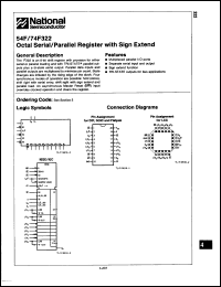 Click here to download 74F322PCQR Datasheet