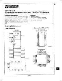 Click here to download 74F412SC Datasheet