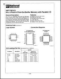Click here to download 74F413QC Datasheet