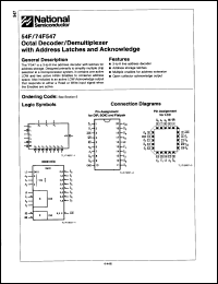 Click here to download 74F547PC Datasheet