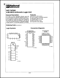 Click here to download 74F582DC Datasheet