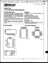 Click here to download 54FCT138LM Datasheet