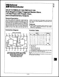 Click here to download DM54LS112W/883C Datasheet