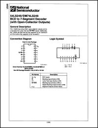 Click here to download DM74LS249J/A+ Datasheet