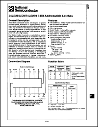 Click here to download DM54LS259W/883B Datasheet