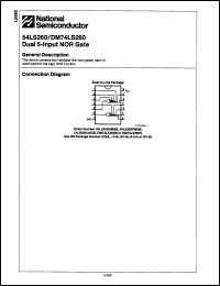 Click here to download DM54LS260E/883 Datasheet