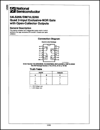 Click here to download DM74LS266J Datasheet