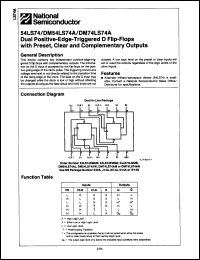 Click here to download DM54LS74AW/883B Datasheet