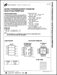 Click here to download 54VHC00J/883X Datasheet